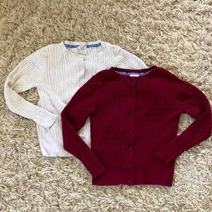 GAP Organic Girls Cable Knit Ribbed Sweater Pair Size Small